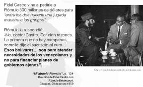 Encuentro entre Betancourt y Castro, cuando este último vino a Venezuela a solicitar dinero para su revolución